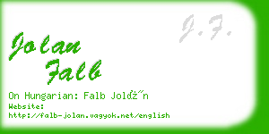 jolan falb business card